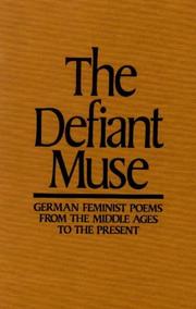 Cover of: German feminist poems from the Middle Ages to the present: a bilingual anthology