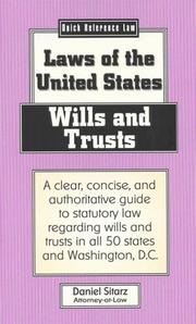 Cover of: Wills and trusts
