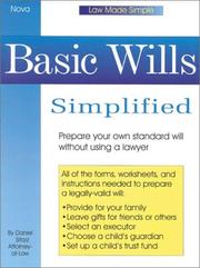 Cover of: Basic wills simplified