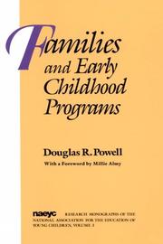 Cover of: Families and early childhood programs