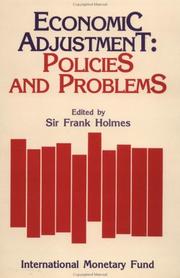 Cover of: Economic Adjustment by Frank Holmes