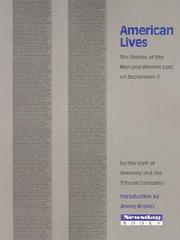 Cover of: American lives: the stories of the men and women lost on September 11