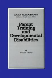 Cover of: Parent training and developmental disabilities
