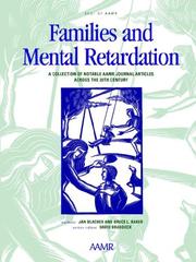 Cover of: The Best of AAMR: Families and Mental Retardation: A Collection of Notable AAMR Journal Articles Across the 20th Century