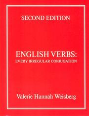 English Verbs by Valerie Hannah Weisberg