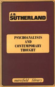 Cover of: Psycho-analysis and contemporary thought