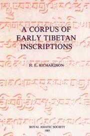 Cover of: A corpus of early Tibetan inscriptions