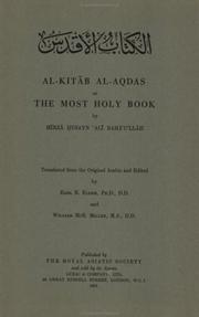 Cover of: Al-Kitab Al-Aqdas or The Most Holy Book (Royal Asiatic Society Books)