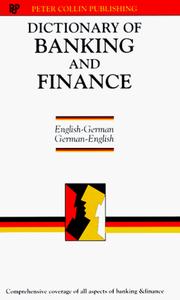 Dictionary of banking & finance : English-German