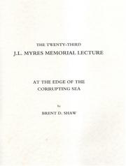 Cover of: At the Edge of the Corrupting Sea (J.L. Myers Memorial Lecture)