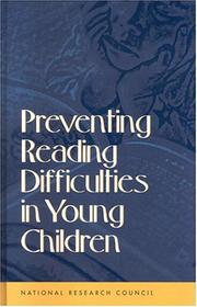 Cover of: Preventing reading difficulties in young children by Committee on the Prevention of Reading Difficulties in Young Children.