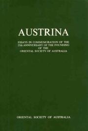 Cover of: Austrina, essays in commemoration of the 25th anniversary of the founding of the Oriental Society of Australia