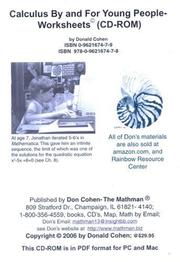 Cover of: Calculus By and For Young People-Worksheets | Donald Cohen