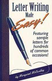 Letter writing made easy! by Margaret McCarthy