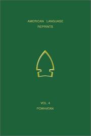 Cover of: A vocabulary of Powhatan