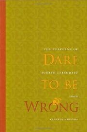 Cover of: Dare to be Wrong