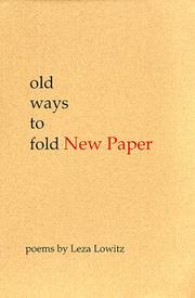 Cover of: Old Ways to Fold New Paper by Leza Lowitz