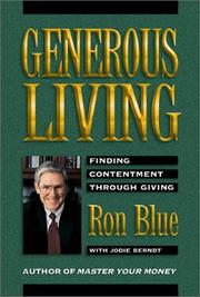 Cover of: Generous Living