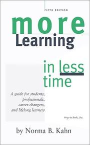 Cover of: More learning in less time