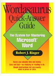 Cover of: Wordasaurus quick-answer guide: the system for mastering Microsoft Word
