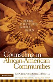 Cover of: Biblical Perspectives on Tough Issues: Counseling in African-American Communities