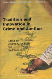 Cover of: Tradition and innovation in crime and criminal justice