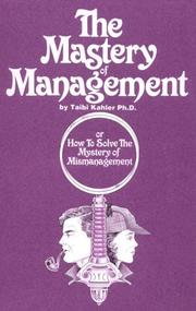 Cover of: The Mastery of Management