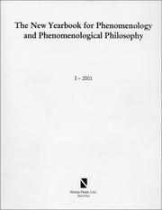 Cover of: The New Yearbook for Phenomenology and Phenomenological Philosophy: Volume 1
