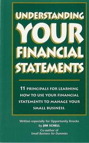 Cover of: Understanding Your Financial Statements by Jim Schell