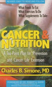 Cover of: Cancer and Nutrition by Charles B. Simone