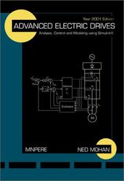 Cover of: Advanced Electric Drives: Analysis, Control and Modeling using Simulink