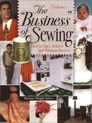 The Business of Sewing by Barbara Wright Sykes