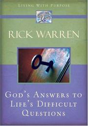 Cover of: God's Answers to Life's Difficult Questions (Living with Purpose)