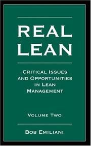 Real lean by Bob Emiliani