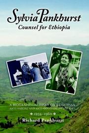 Sylvia Pankhurst : counsel for Ethiopia