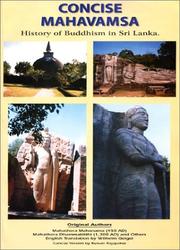 Cover of: Concise Mahavamsa: history of Buddhism in Sri Lanka