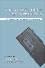 The verse book of interviews by Brian Henry, Andrew Zawacki