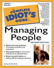 The complete idiot's guide to managing people