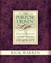 Cover of: The purpose driven life by Rick Warren