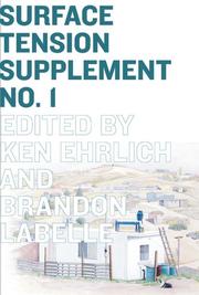 Cover of: Surface Tension: Supplement No. 1