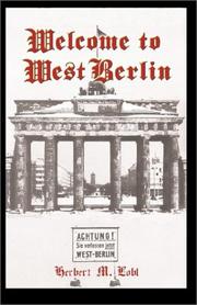 Cover of: Welcome to West Berlin