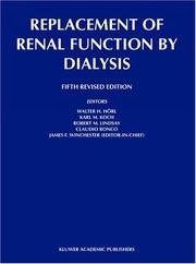 Cover of: Replacement of Renal Function by Dialysis |
