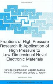 Frontiers of high pressure research II : application of high pressure to low-dimensional novel electronic materials