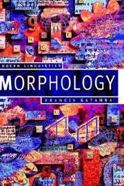 Cover of: Morphology by Francis Katamba