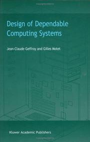 Cover of: Design of Dependable Computing Systems