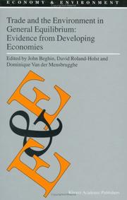 Trade and the environment in general equilibrium : evidence from developing economies