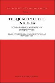 The quality of life in Korea : comparative and dynamic perspectives
