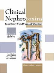 Clinical nephrotoxins by M. E. De Broe