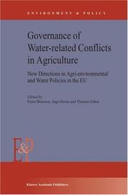 Governance of water-related conflicts in agriculture : new directions in agri-environmental and water policies in the EU