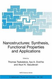 Nanostructures : synthesis, functional properties and applications
